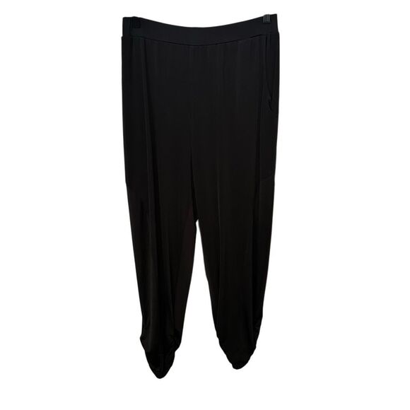 RARE Ripley Radar Black Ruched Ankle Pants - Picture 1 of 3